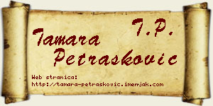 Tamara Petrašković vizit kartica